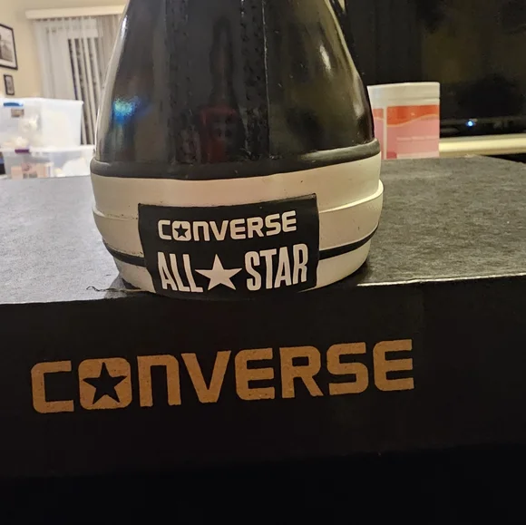 CONVERSE PATENT LEATHER ALL STAR HIGH TOP SNEAKERS - Picture 5 of 11